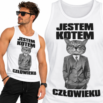 TANK TOP ŚMIESZNY JESTEM KOTEM